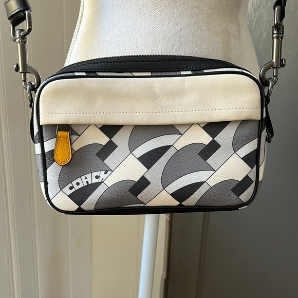 Coach 1976 Graham deco bridge print leather crossbody bag COLORBLOCK purse